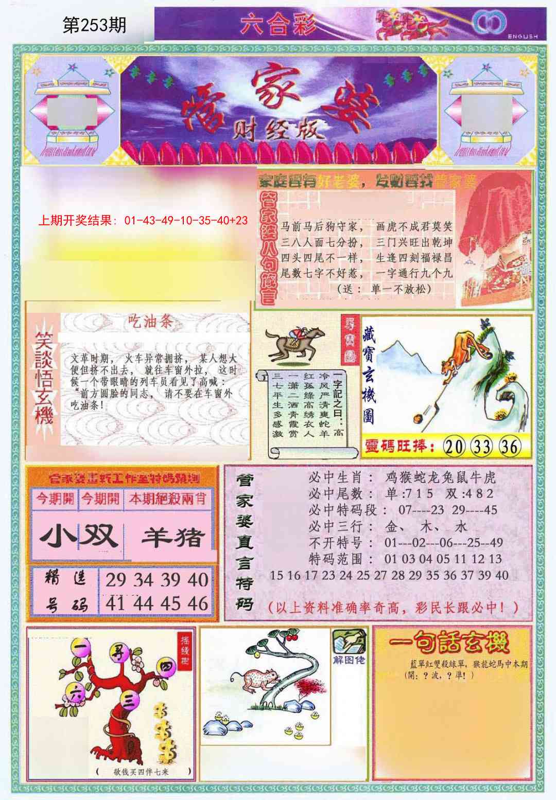 253期管家婆财经版[图]