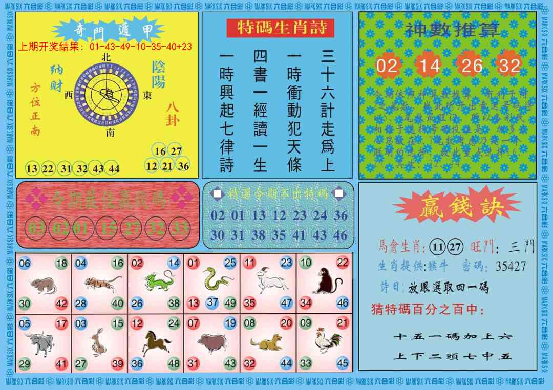 253期黄大仙灵码B[图]