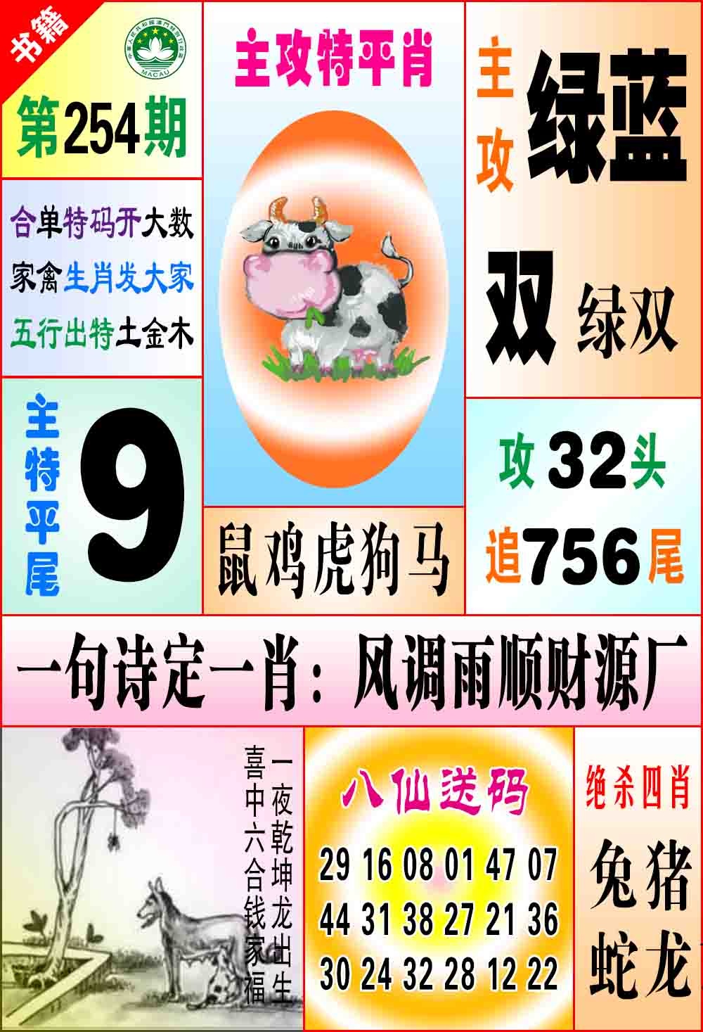 254期澳门八仙宝典[图]