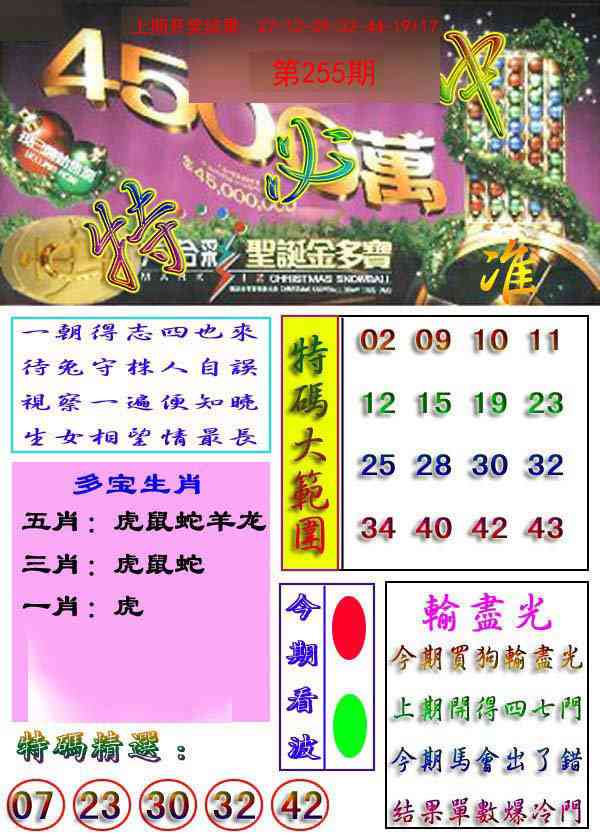 255期特必中[图]