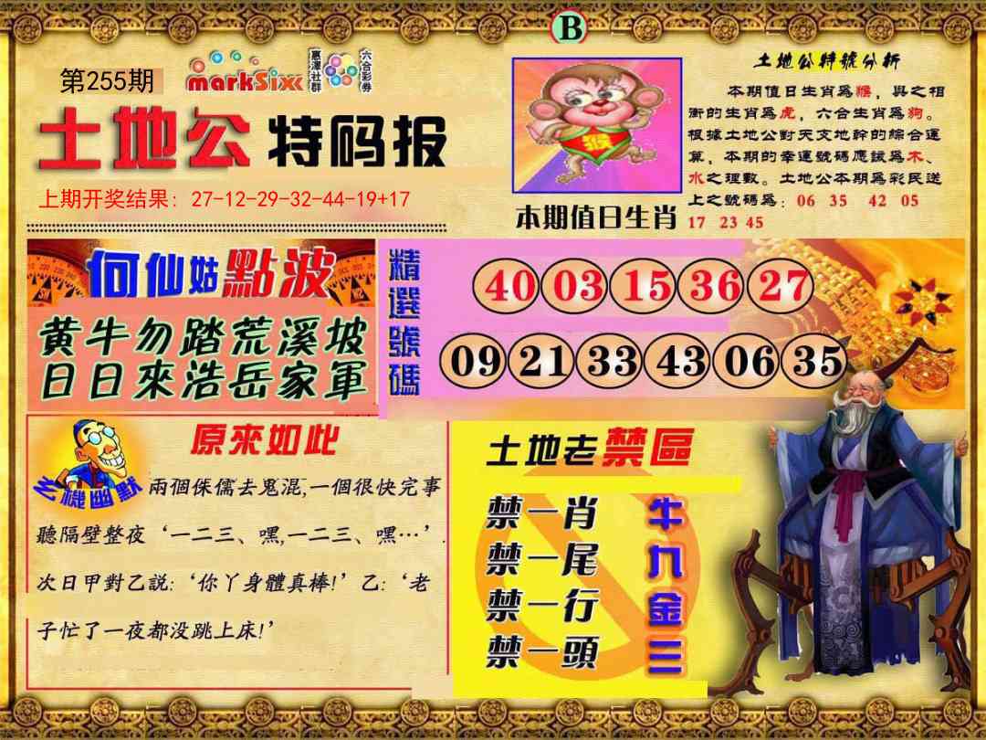 255期土地公特码报B[图]