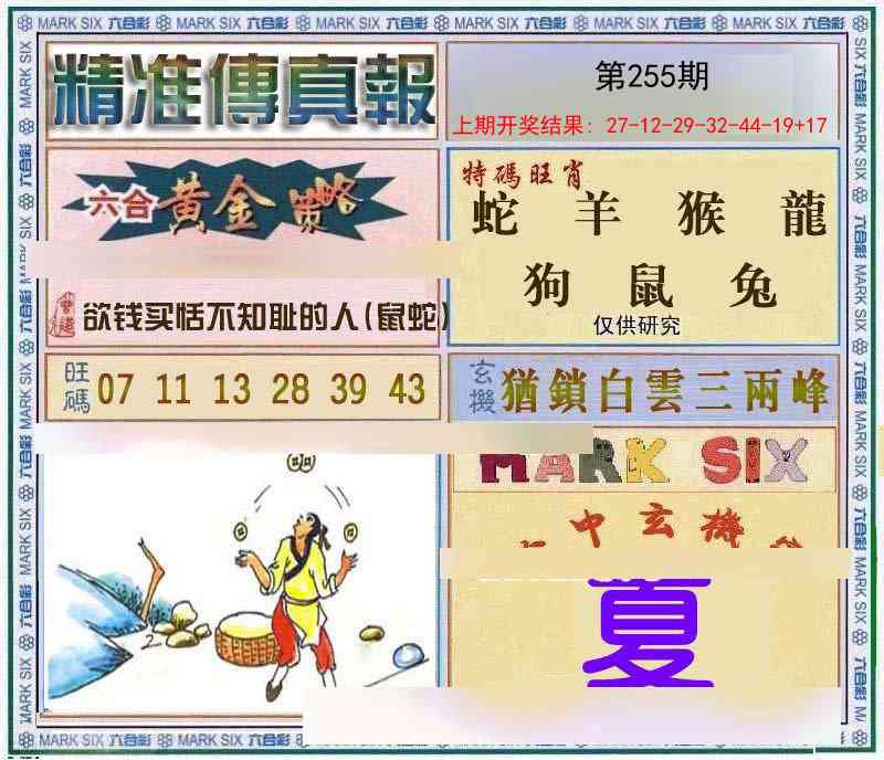 255期精准<傳真報>[图]
