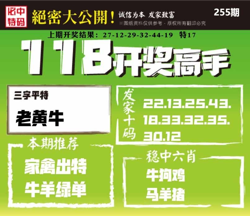 255期118开奖高手[图]