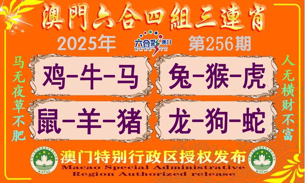 256期六合四组三连肖[图]