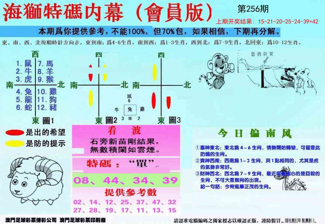 256期另版海狮特码内幕报[图]