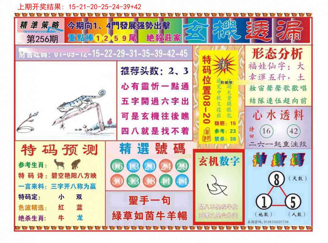 256期玄机透漏[图]