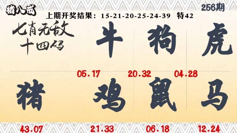 256期七肖无敌14码[图]