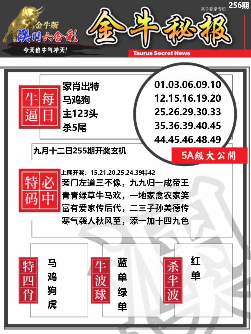 256期金牛秘报A[图]