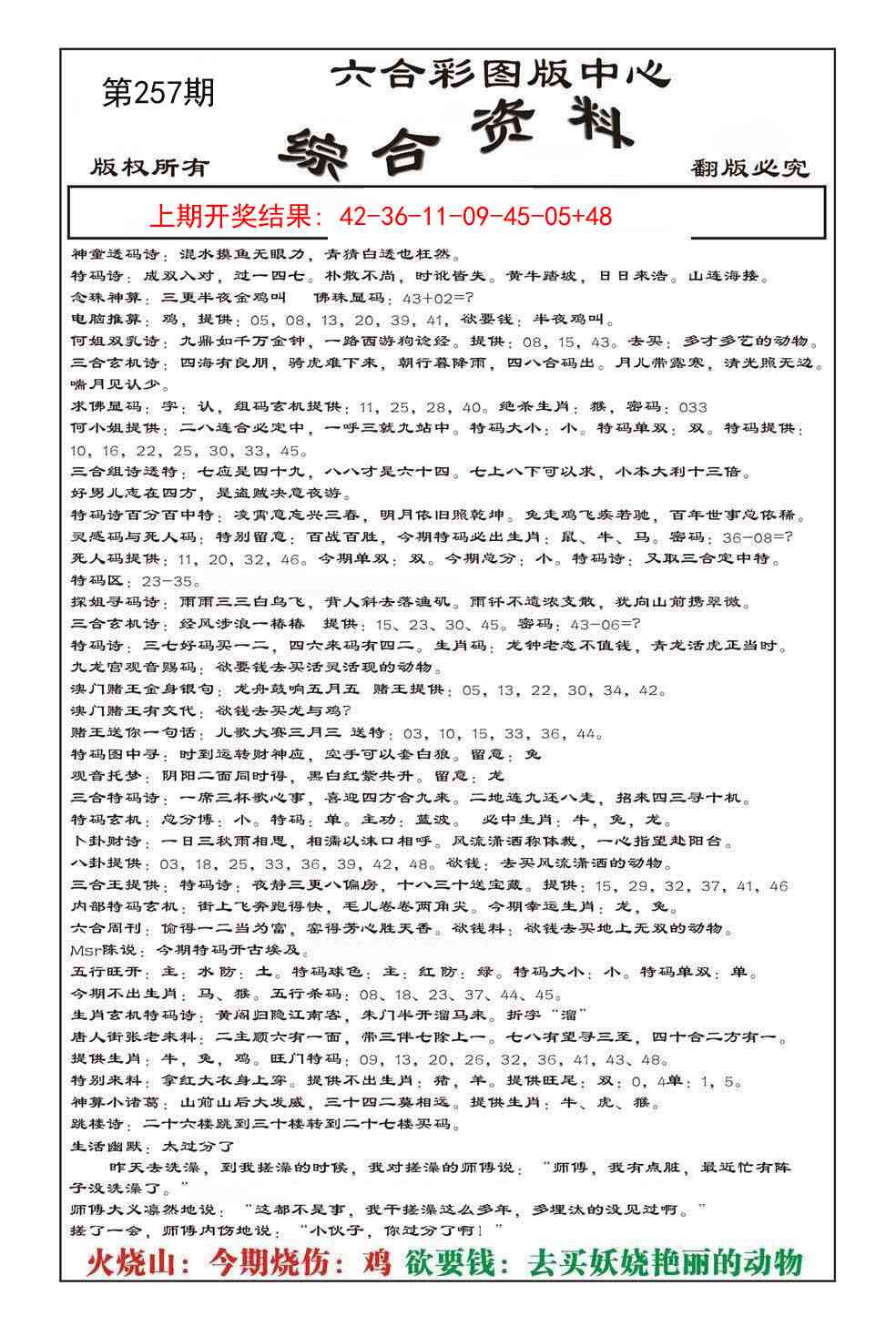 257期内部综合资料[图]