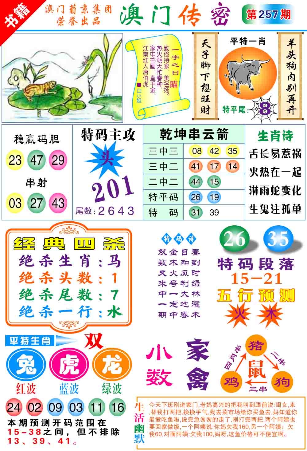 257期澳门传密心水[图]