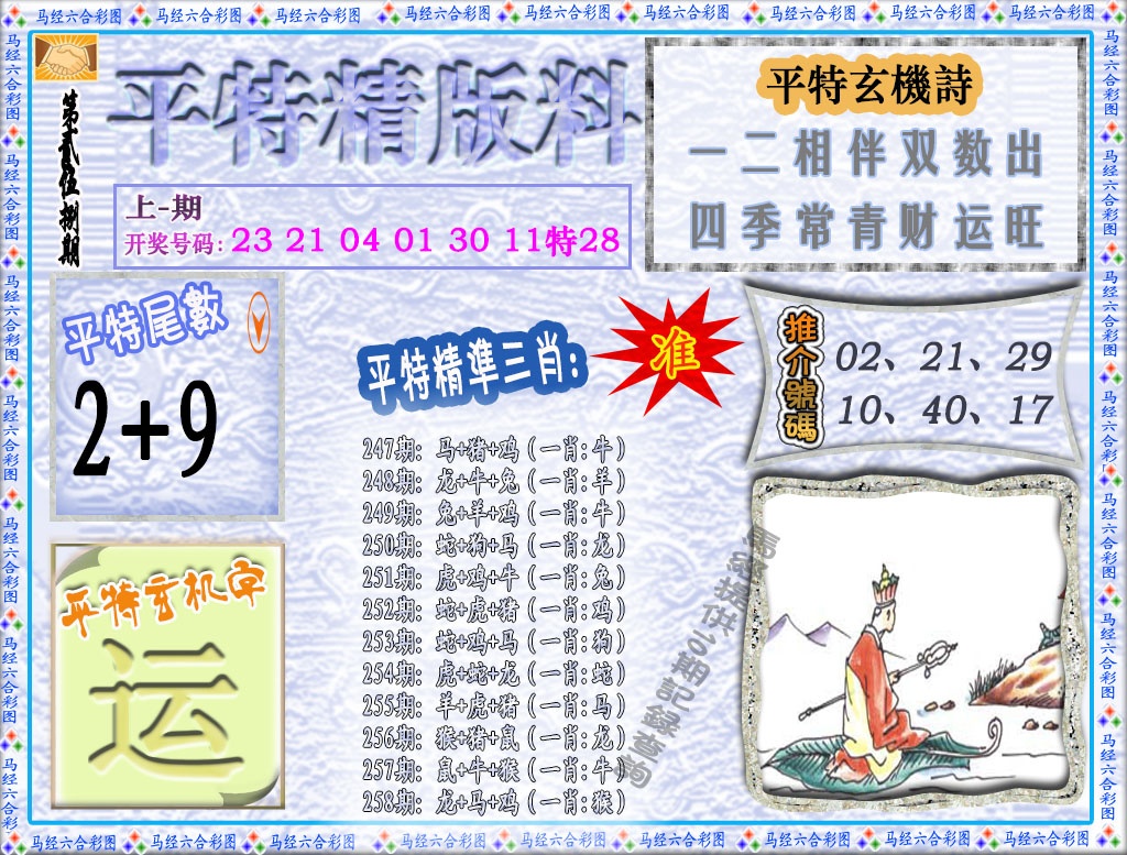 258期平特精版料[图]