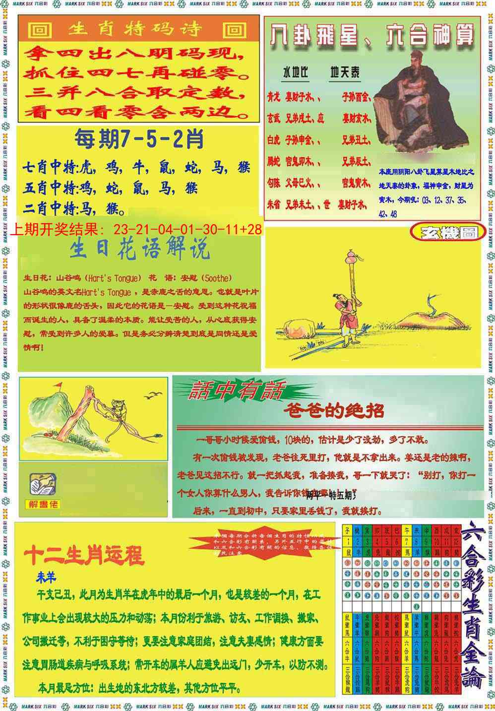 258期九龍马经B(推荐)[图]