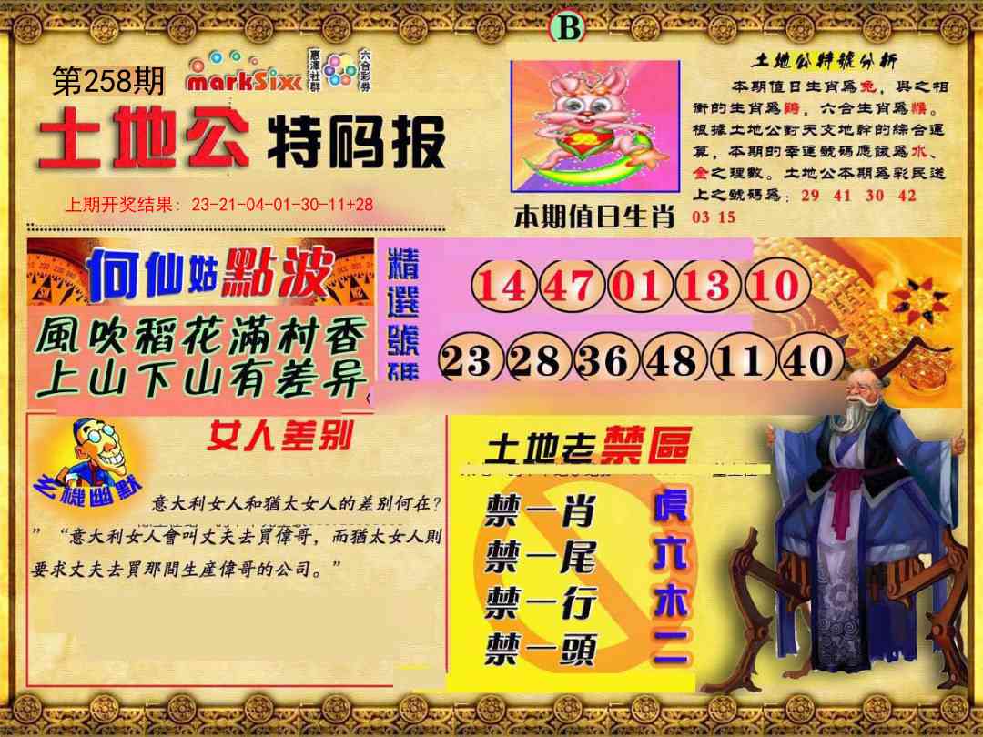 258期土地公特码报B[图]