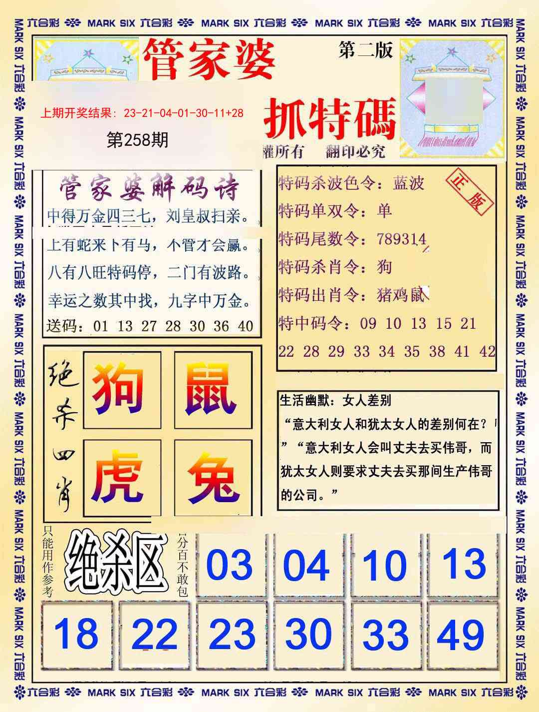 258期管家婆抓特码B[图]