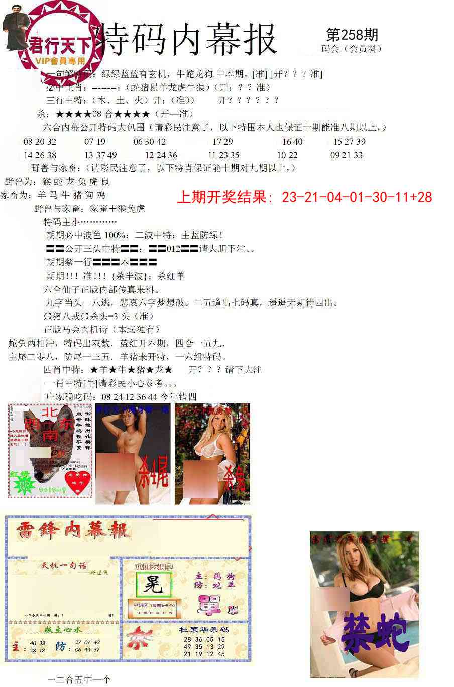 258期特码内幕报[图]