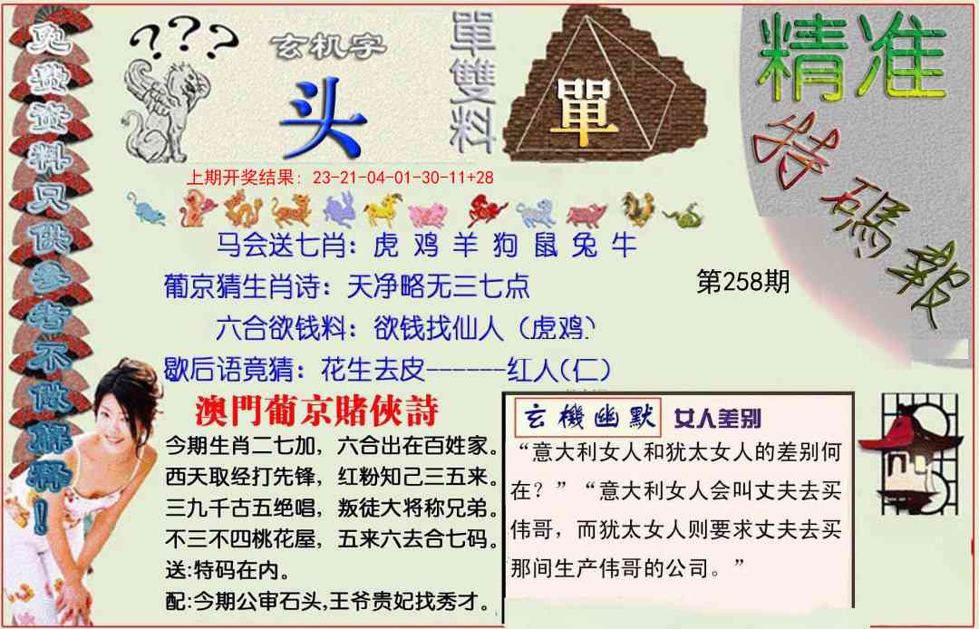 258期精准<特碼報>[图]