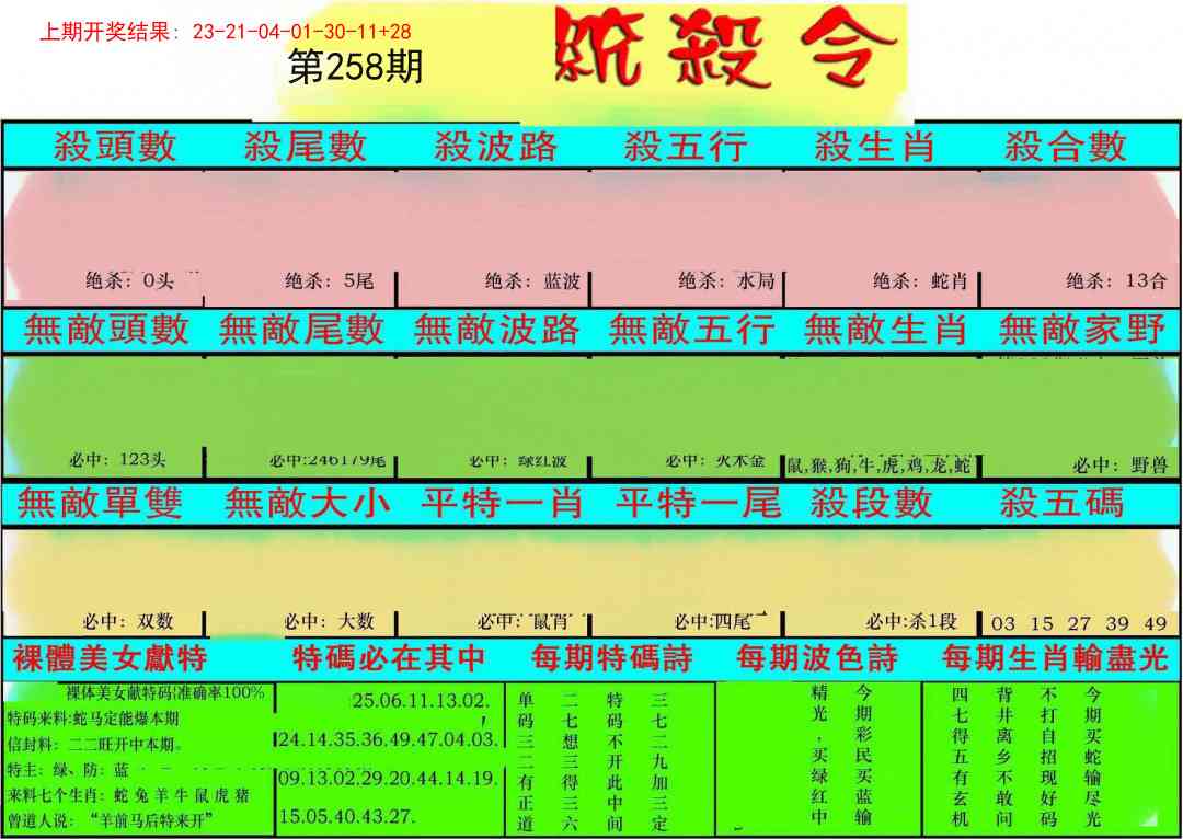 258期统杀令[图]