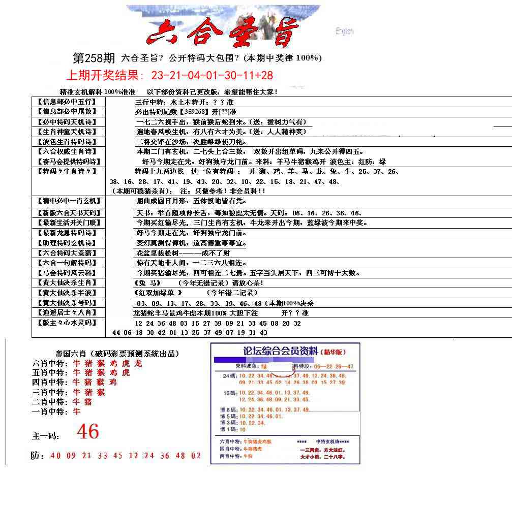 258期六合圣旨[图]