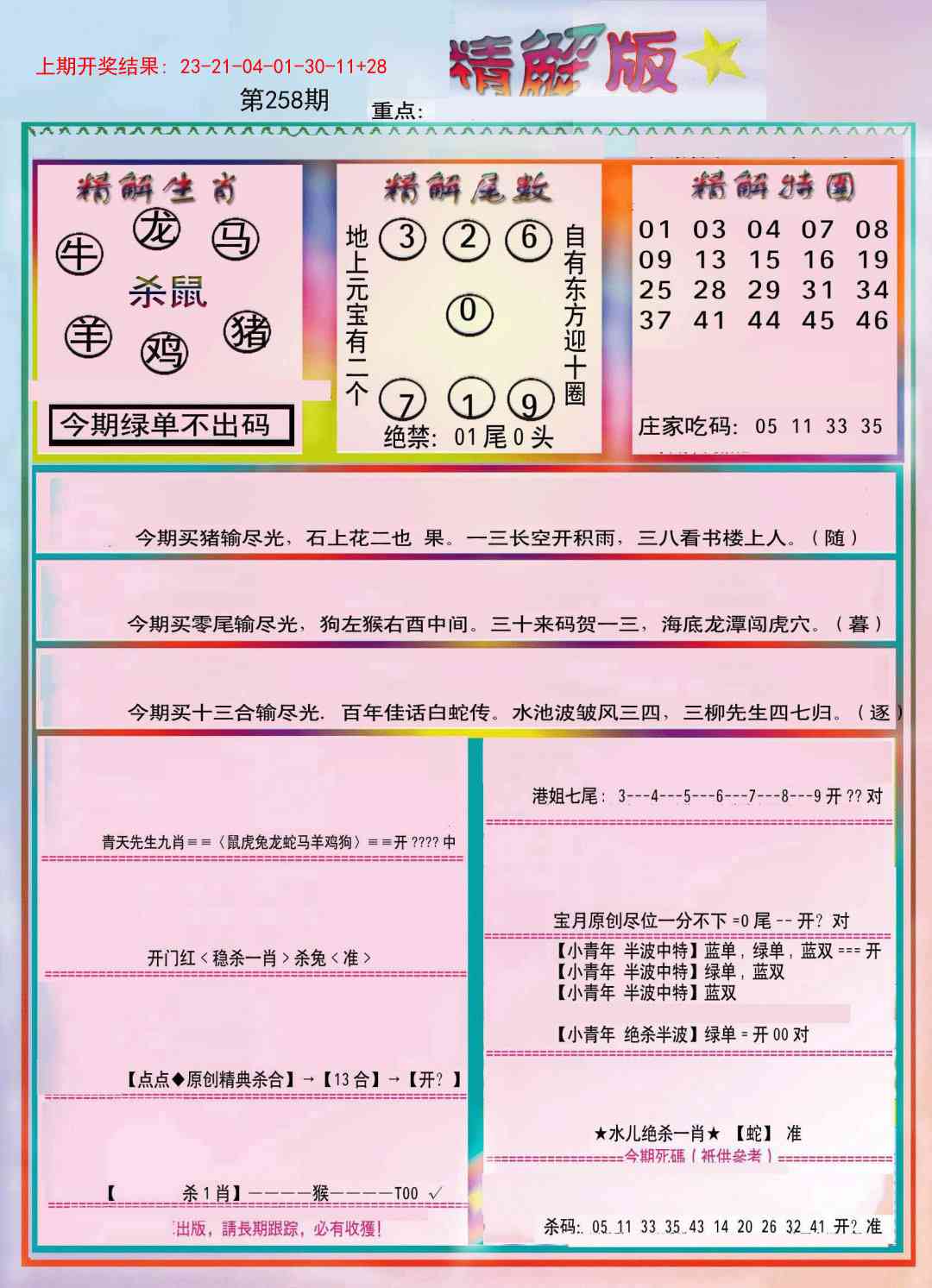 258期精解版[图]