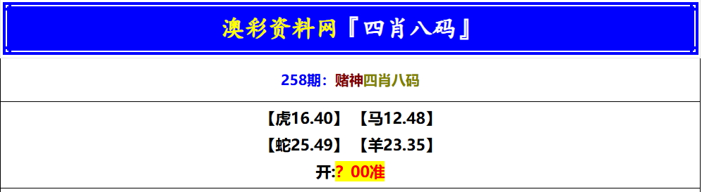 258期赌神四肖八码[图]