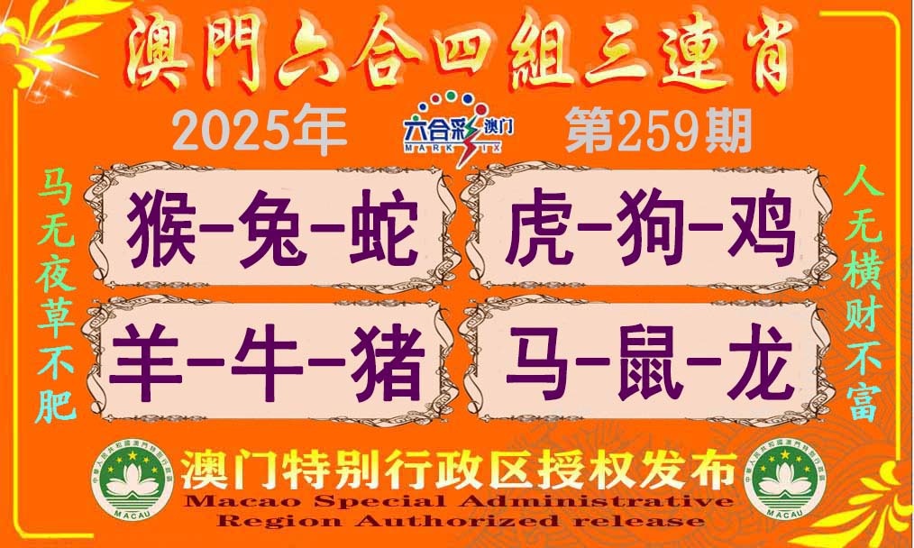 259期六合四组三连肖[图]