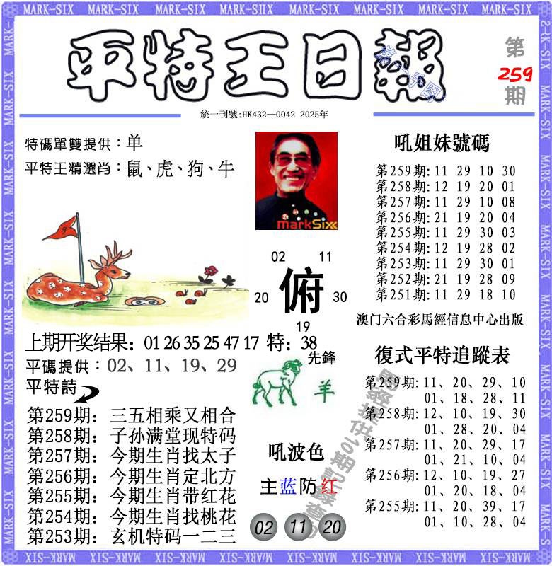 259期平特王日报[图]