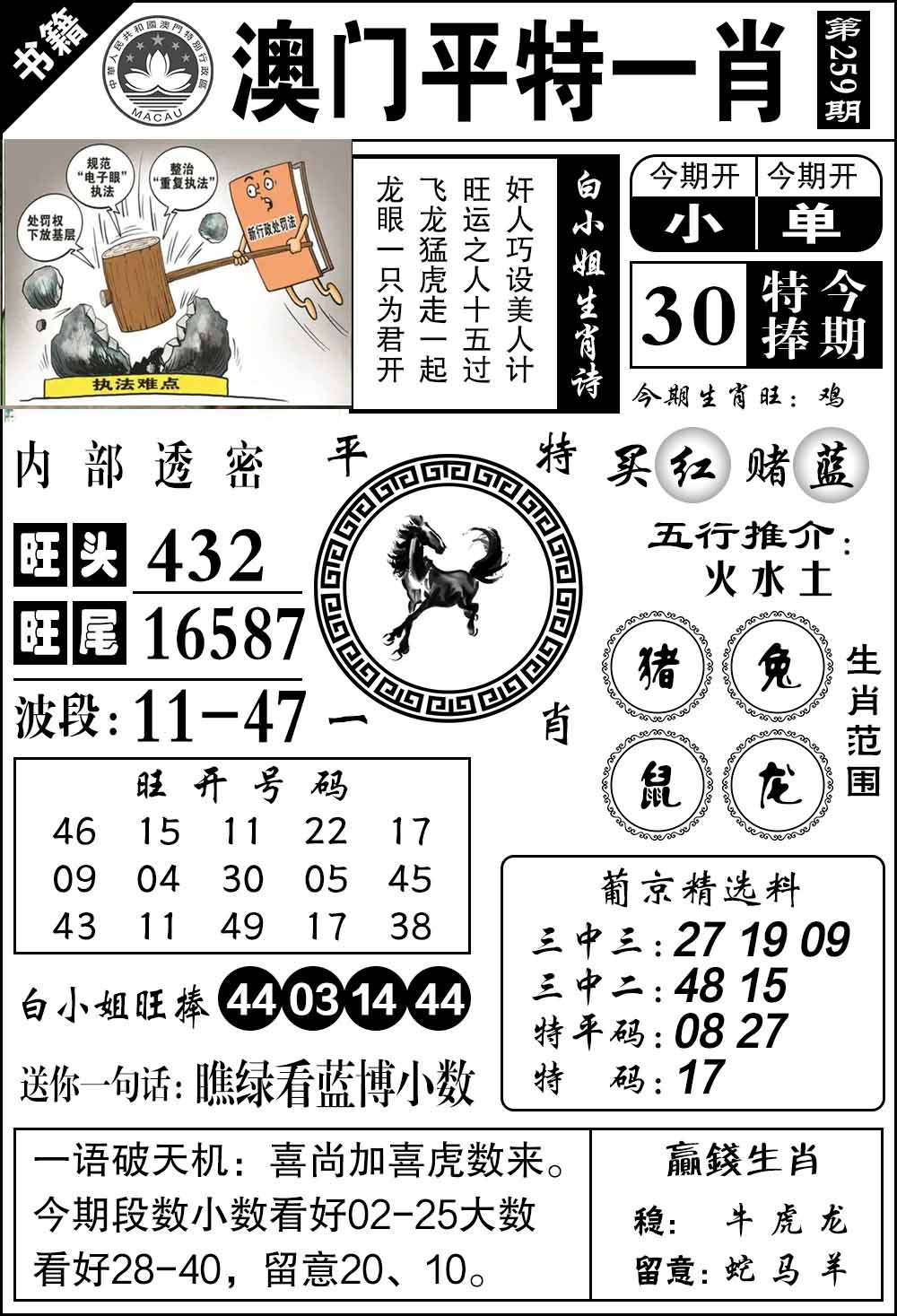 259期澳门内部透密[图]