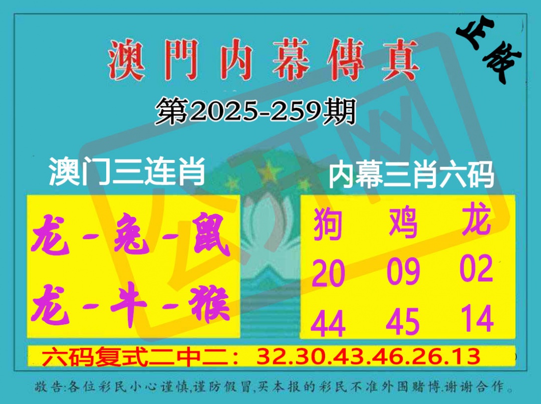 259期内幕传真三肖版[图]