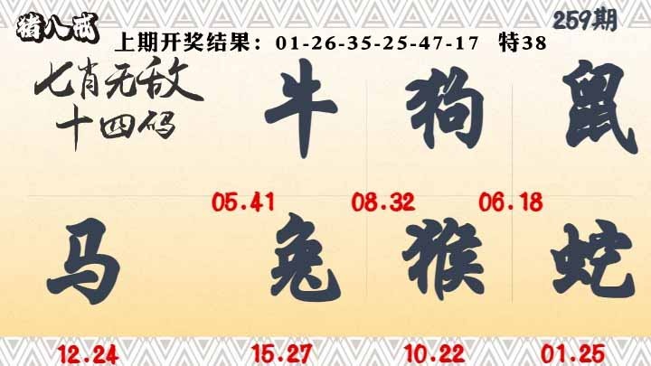259期七肖无敌14码[图]