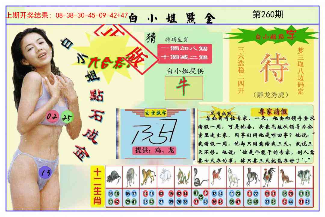 260期白小姐点金[图]
