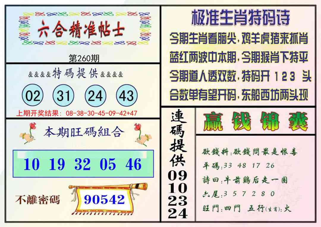 260期精准贴士[图]