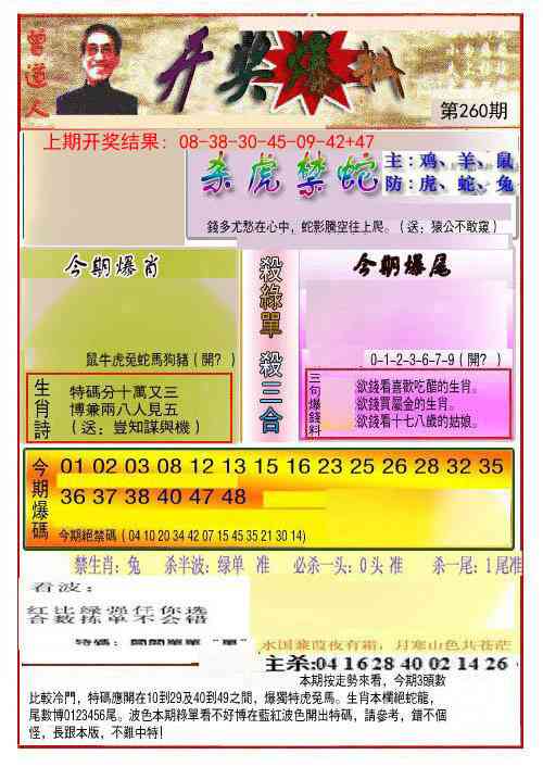 260期开奖爆料(新图推荐)[图]