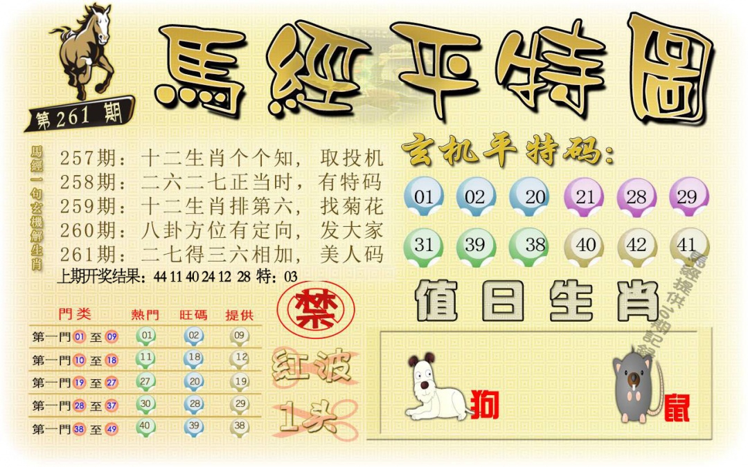 261期马经平特图[图]