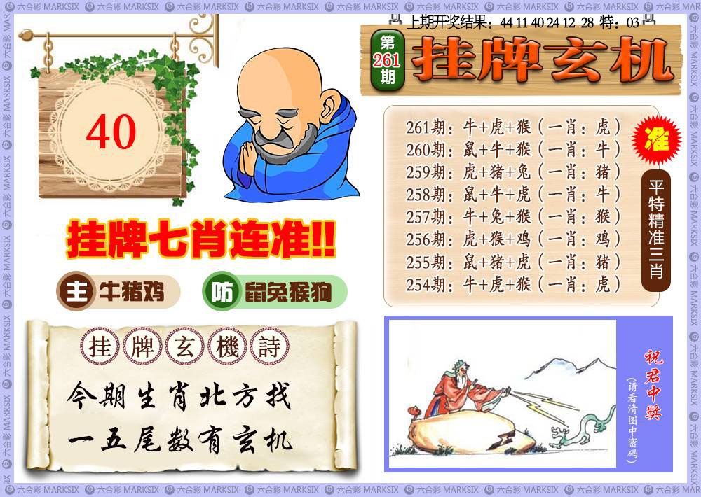 261期挂牌玄机[图]