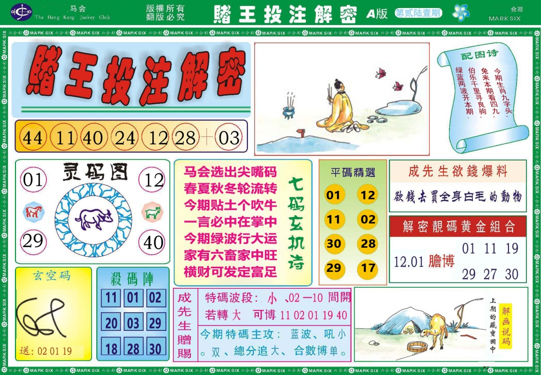 261期赌王投注解密[图]