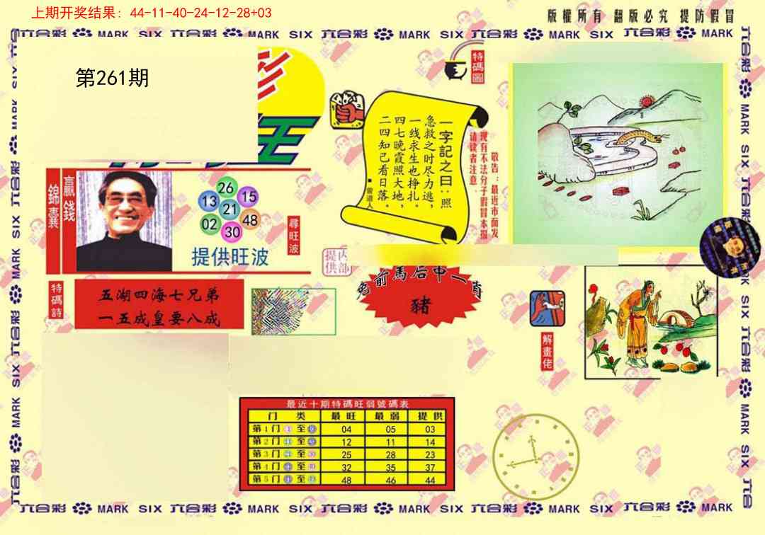 261期心水特码(信封)[图]