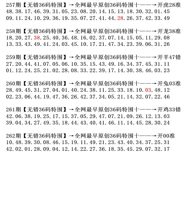 262期36码特围[图]