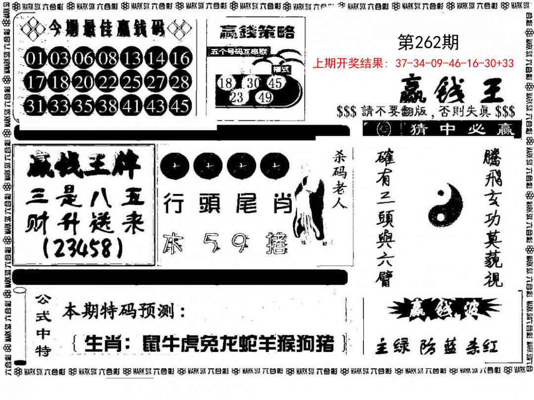 262期赢钱料[图]