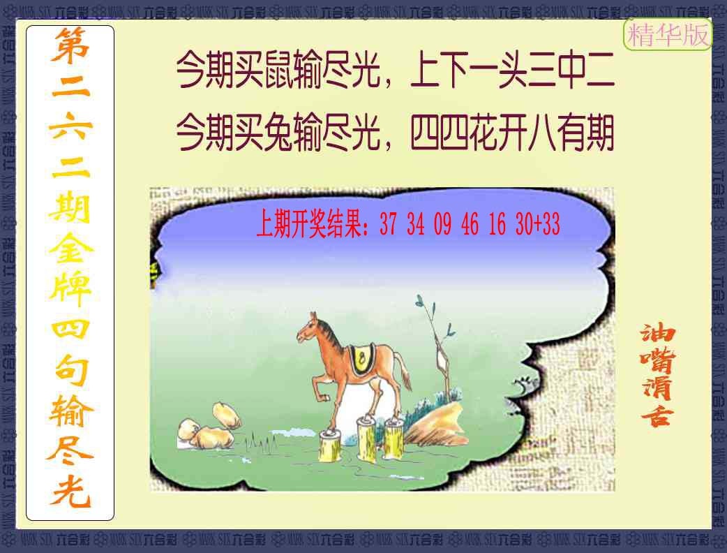 262期金牌四句输尽光[图]