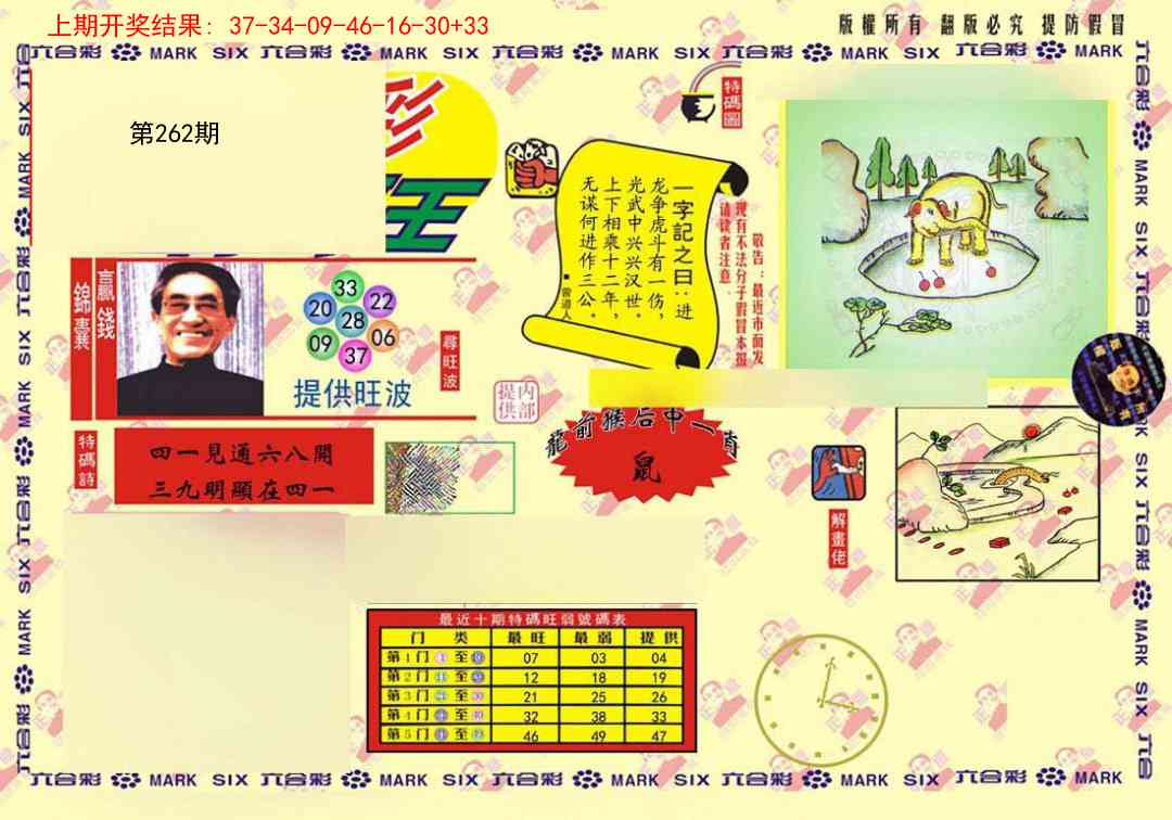 262期心水特码(信封)[图]