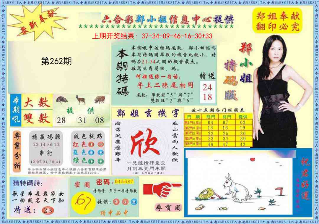 262期郑小姐特码报A[图]