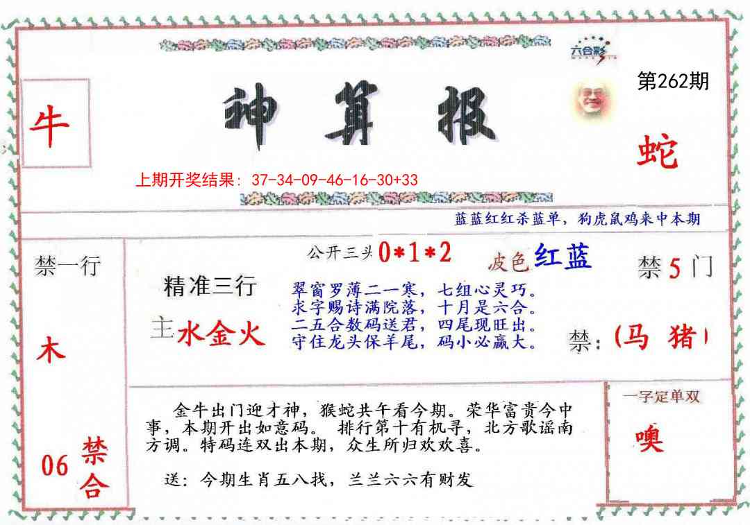 262期神算報[图]