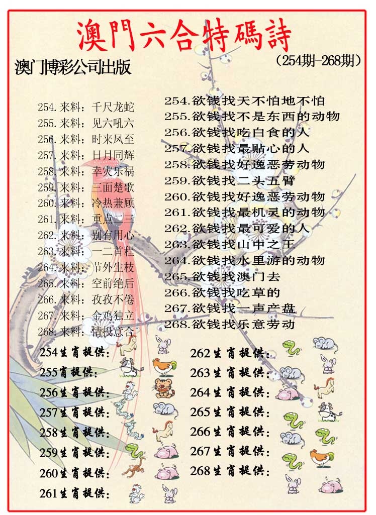 262期内部特码诗[图]