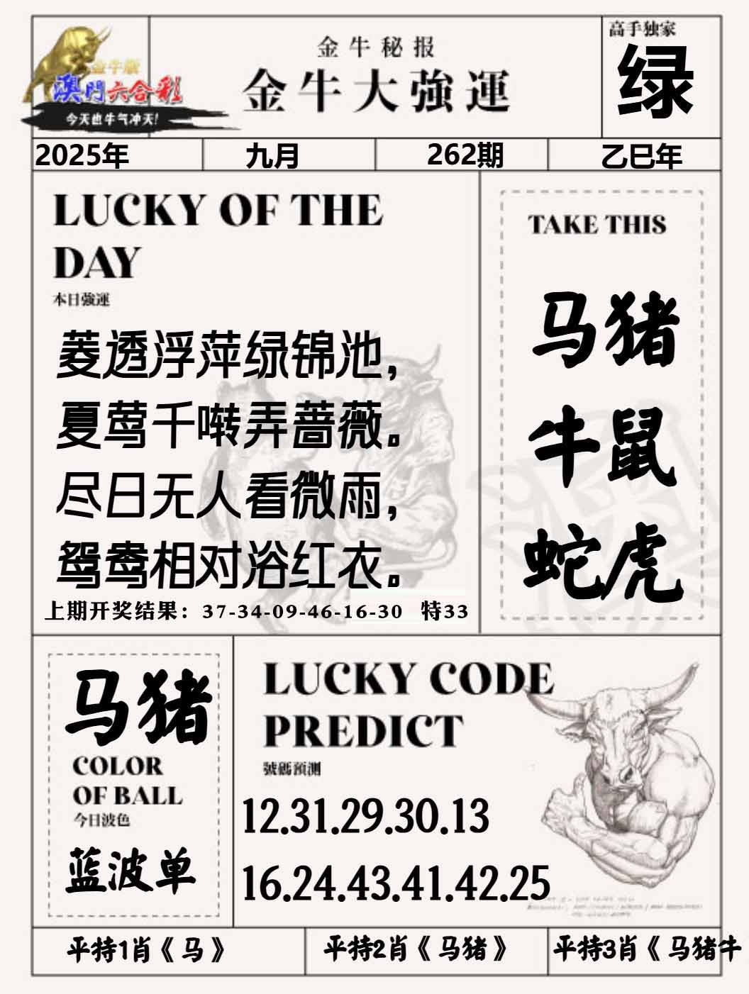 262期金牛大强运[图]