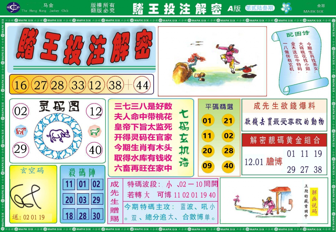 263期赌王投注解密[图]