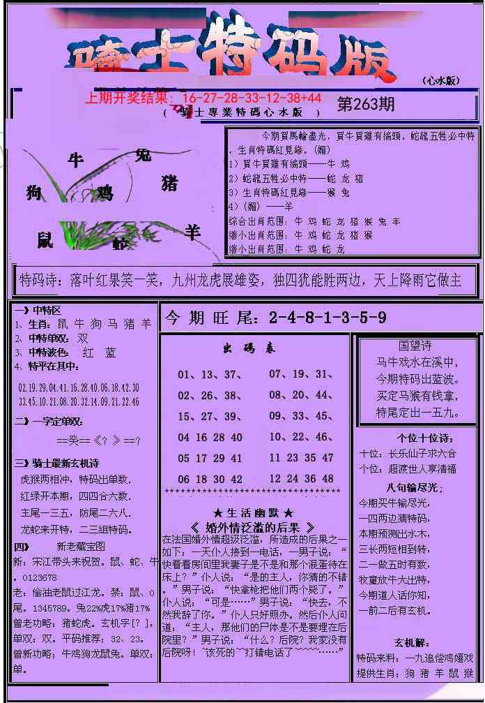 263期骑士特码版[图]