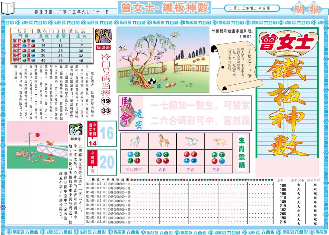 264期曾女士铁板神数A[图]