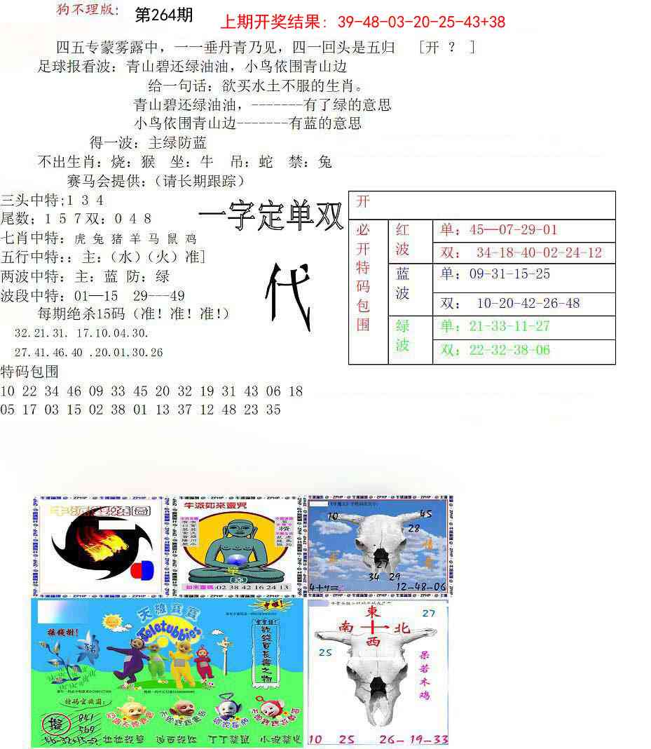 264期狗不理特码报[图]