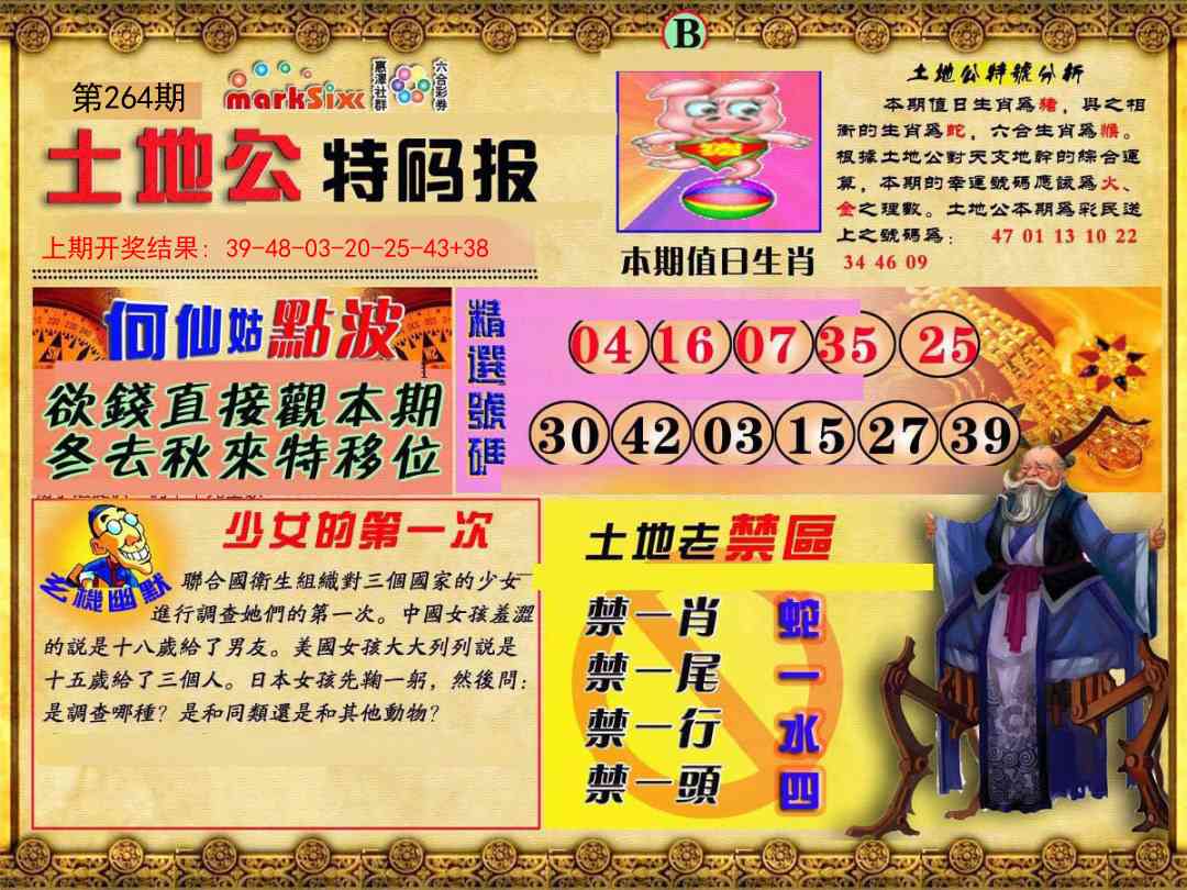 264期土地公特码报B[图]