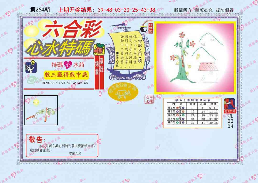 264期心水特码[图]